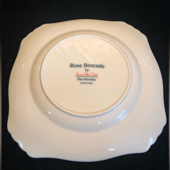 Rose Brocade fancy platter by Skye McGhie - Picture 3 of 4